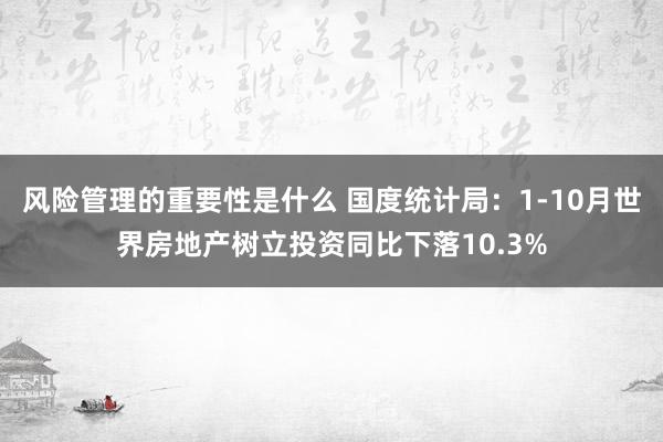 风险管理的重要性是什么 国度统计局：1-10月世界房地产树立投资同比下落10.3%