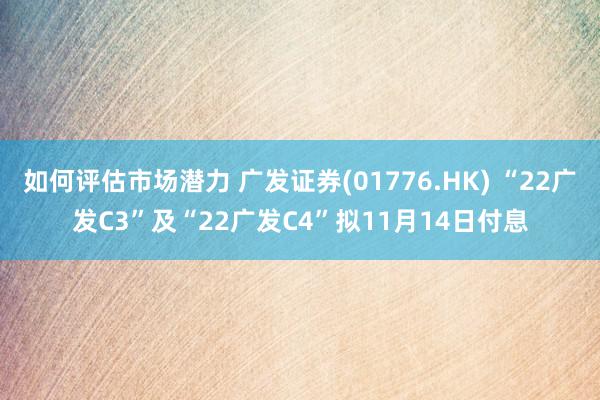 如何评估市场潜力 广发证券(01776.HK) “22广发C3”及“22广发C4”拟11月14日付息