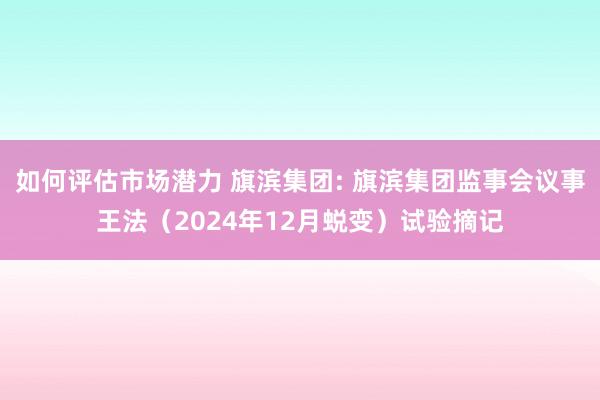 如何评估市场潜力 旗滨集团: 旗滨集团监事会议事王法（2024年12月蜕变）试验摘记