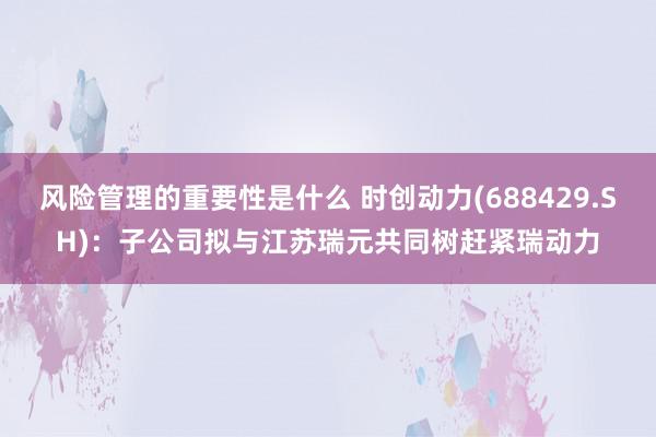 风险管理的重要性是什么 时创动力(688429.SH)：子公司拟与江苏瑞元共同树赶紧瑞动力