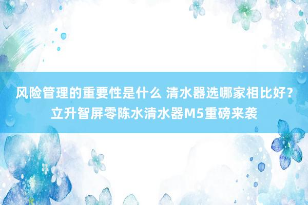 风险管理的重要性是什么 清水器选哪家相比好？立升智屏零陈水清水器M5重磅来袭