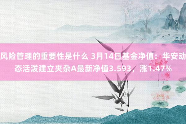 风险管理的重要性是什么 3月14日基金净值：华安动态活泼建立夹杂A最新净值3.593，涨1.47%