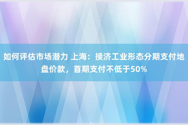 如何评估市场潜力 上海：接济工业形态分期支付地盘价款，首期支付不低于50%